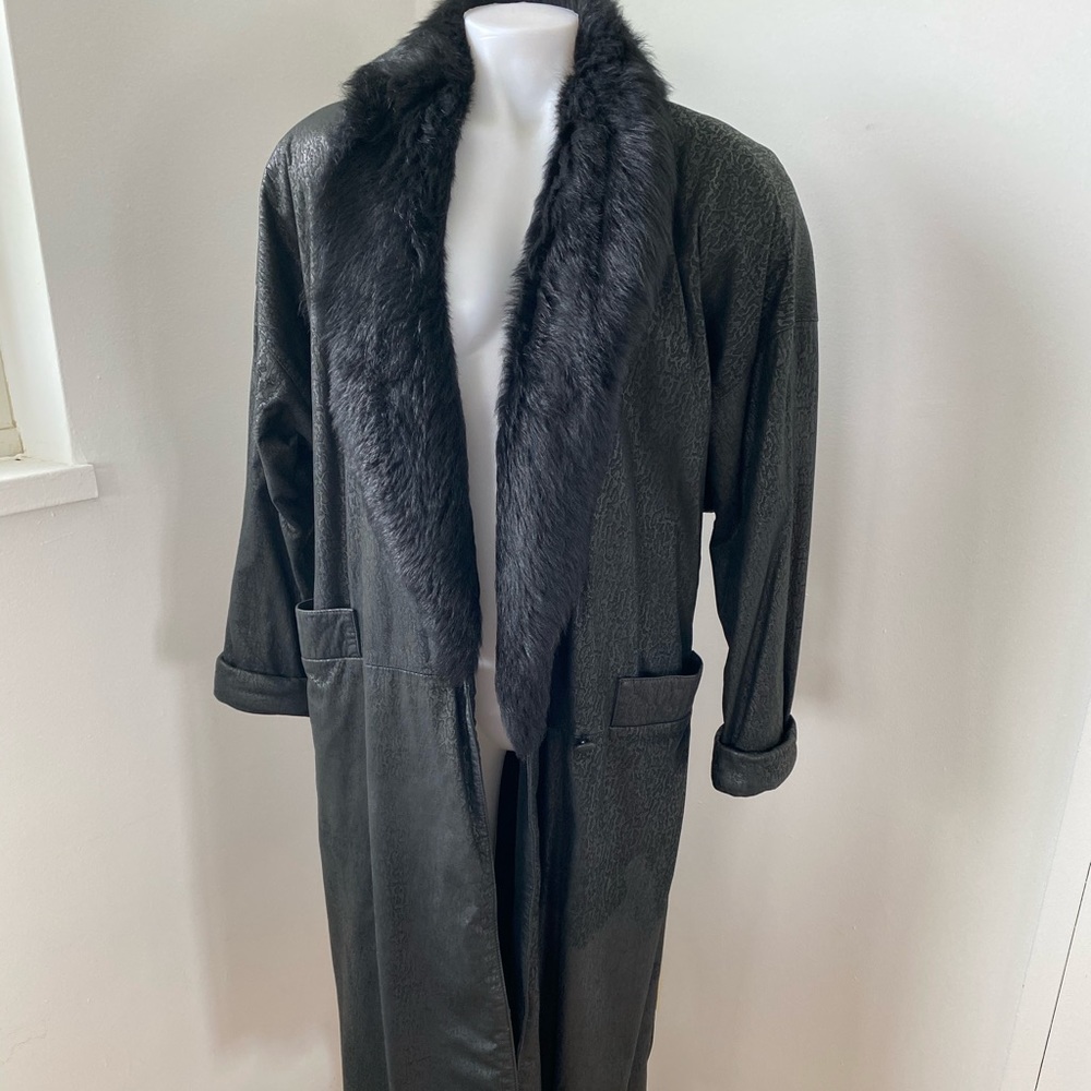 Leather coat